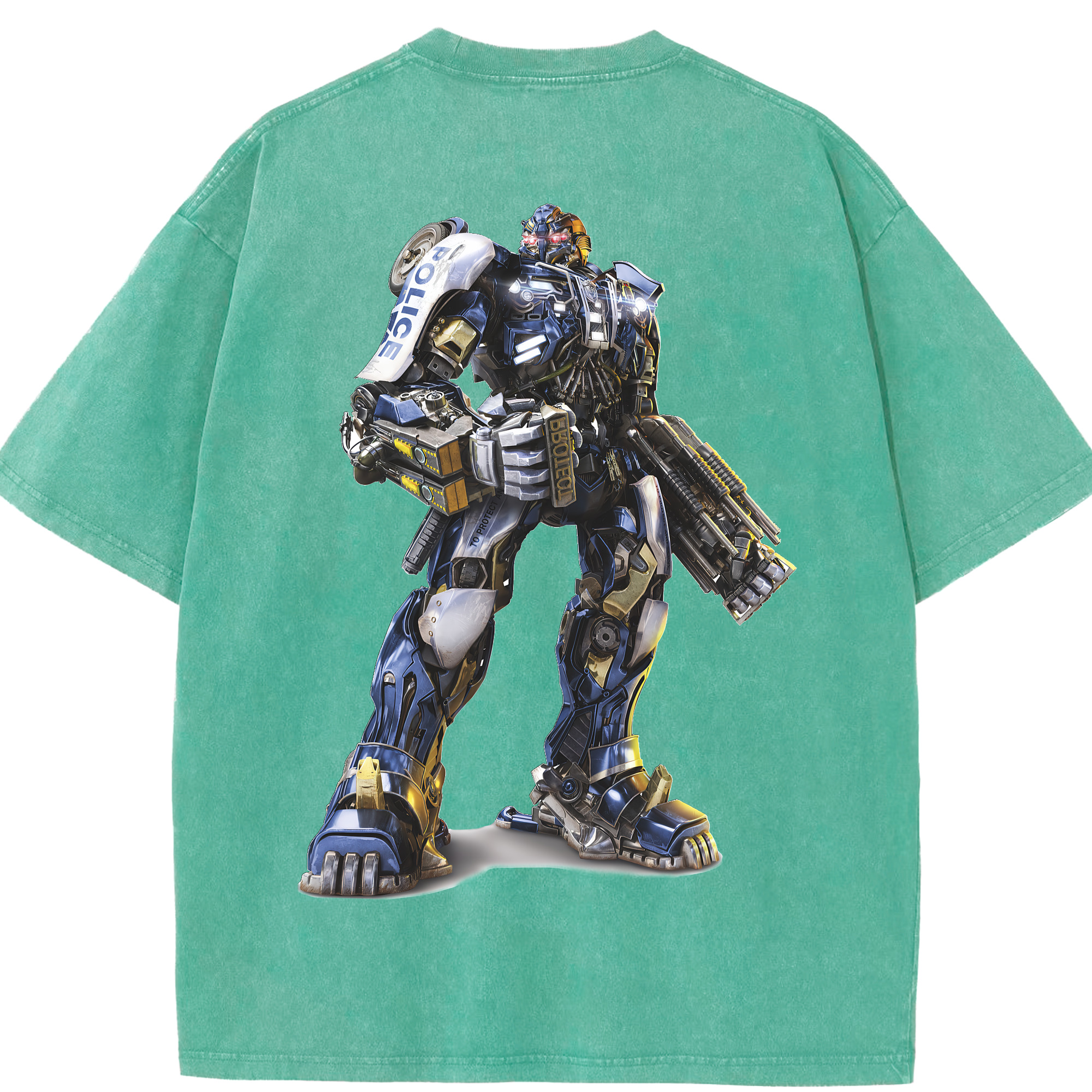 （画像用） Transformers トランスフォーマー 綿100% ヴィンテージ風 半袖Tシャツ（背面プリント）